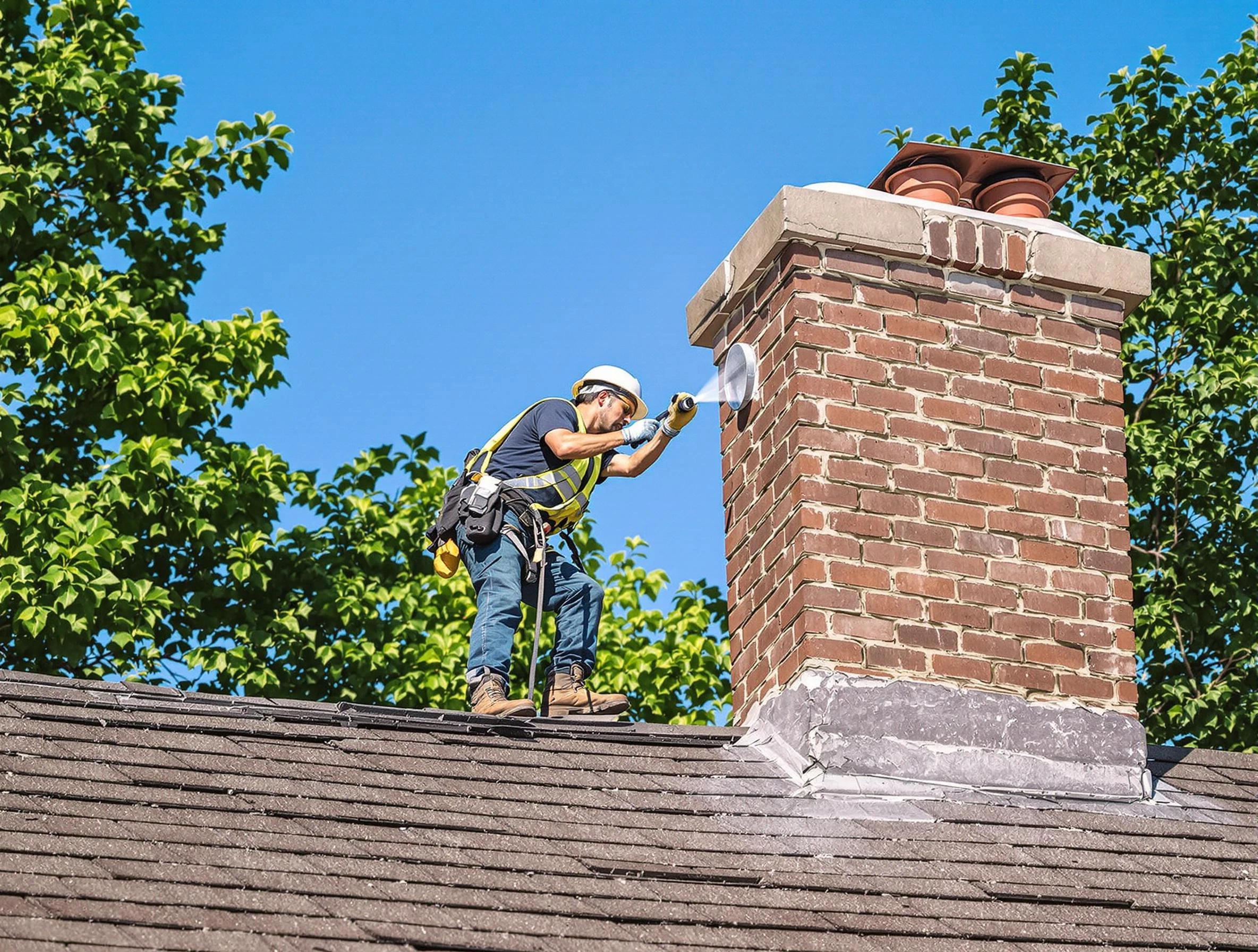 East Windsor Chimney Sweep performing an inspection with advanced tools in East Windsor, NJ