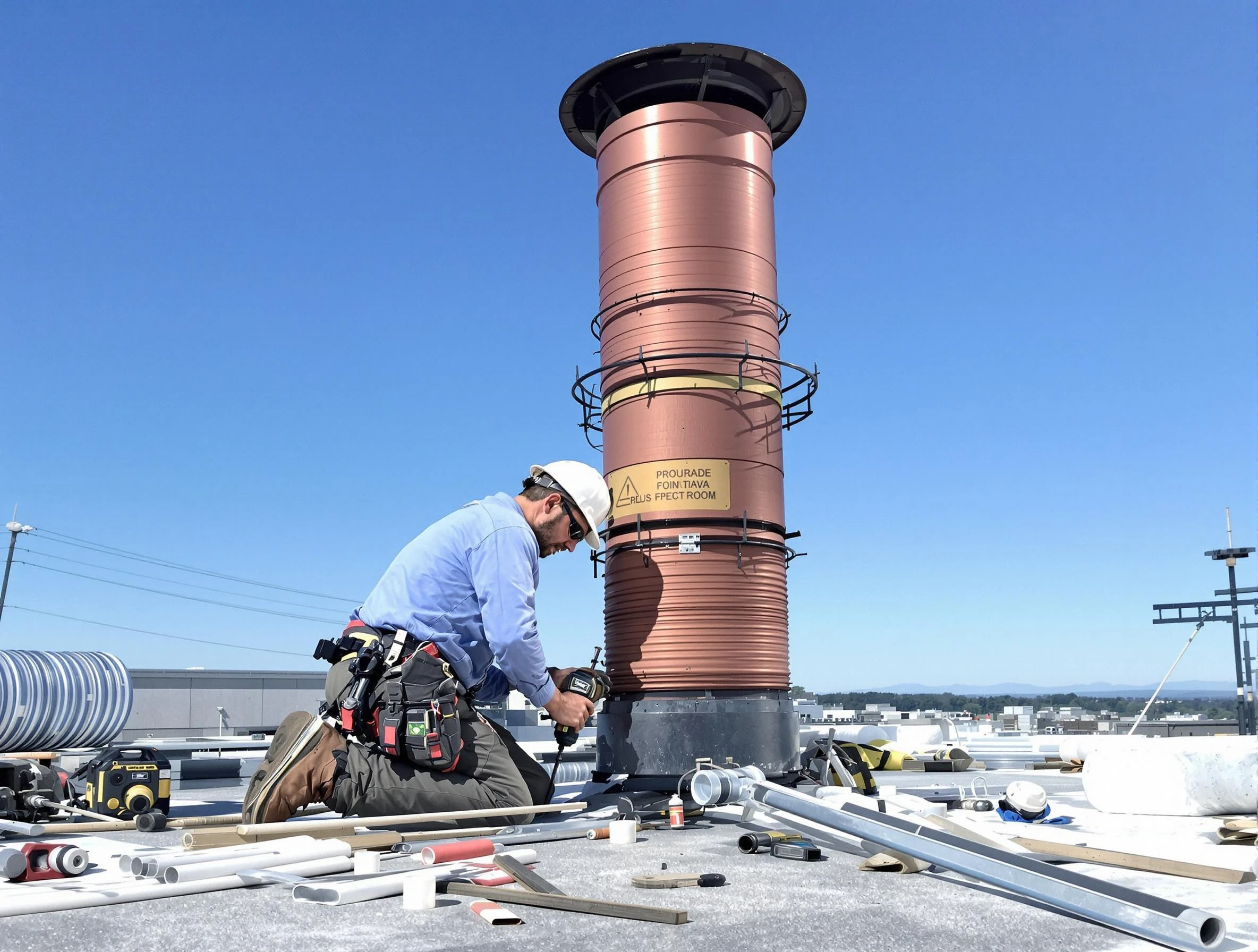 Installed chimney liner by East Windsor Chimney Sweep in East Windsor, NJ