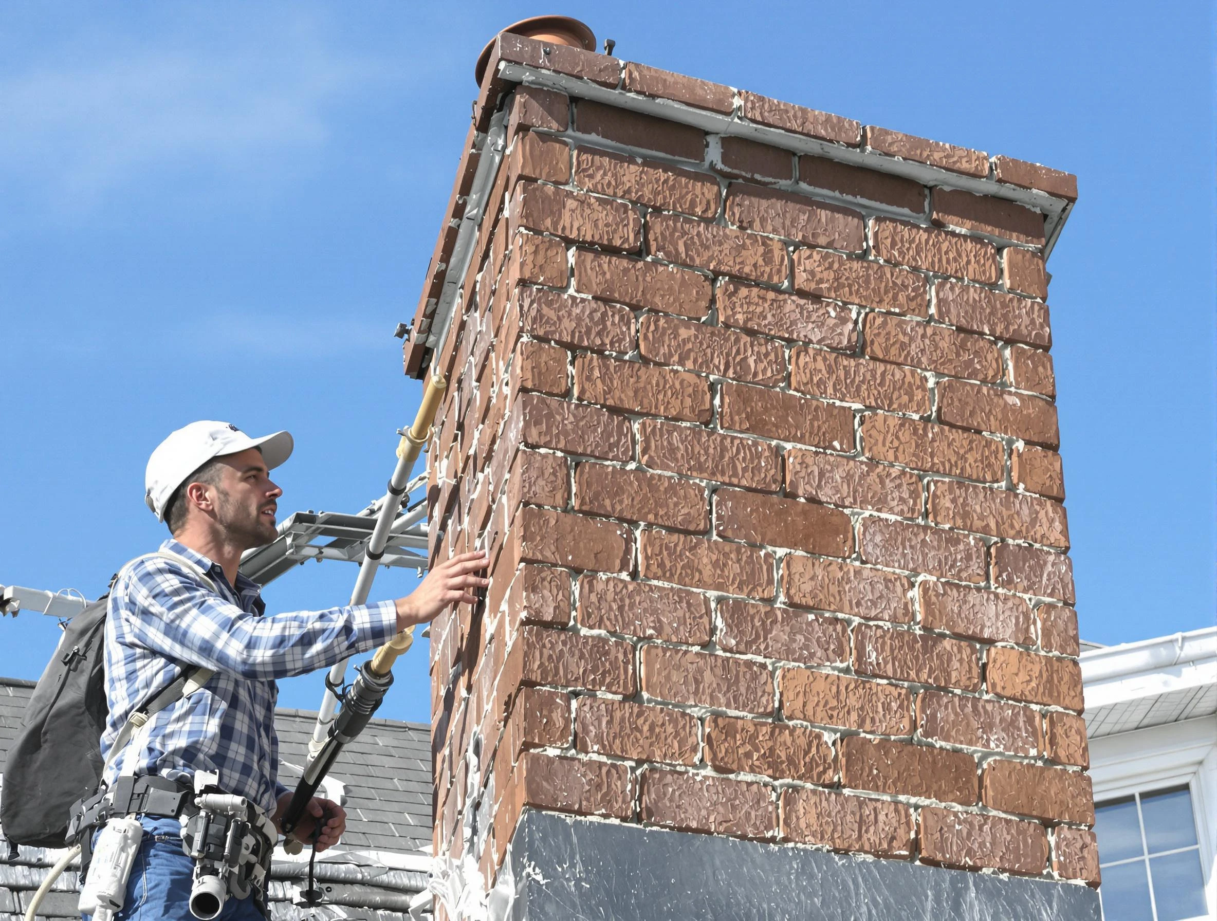 Brickwork for a chimney rebuild by East Windsor Chimney Sweep in East Windsor, NJ