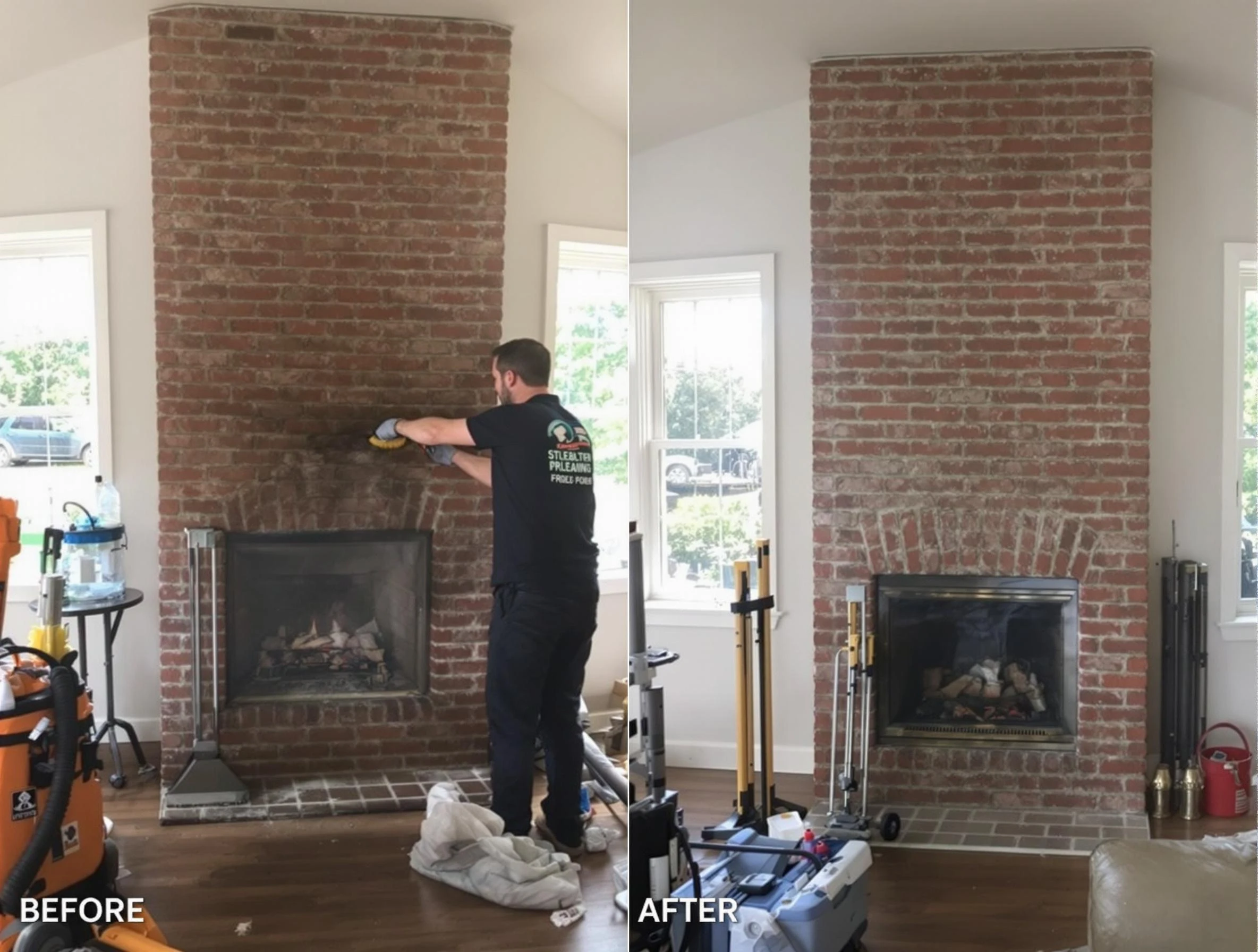 Finished chimney sweeping service by East Windsor Chimney Sweep in East Windsor, NJ