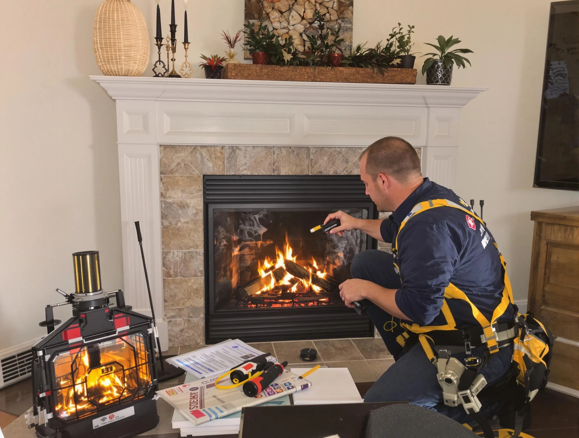 Safety-focused fireplace inspection by East Windsor Chimney Sweep in East Windsor, NJ
